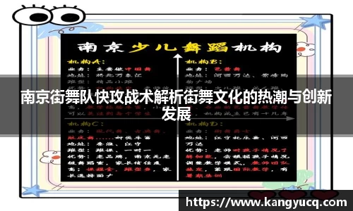 南京街舞队快攻战术解析街舞文化的热潮与创新发展