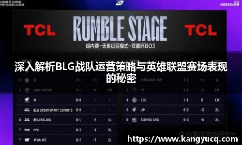 深入解析BLG战队运营策略与英雄联盟赛场表现的秘密